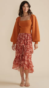 MINKPINK - Kalgan Knit Top -Burnt Orange