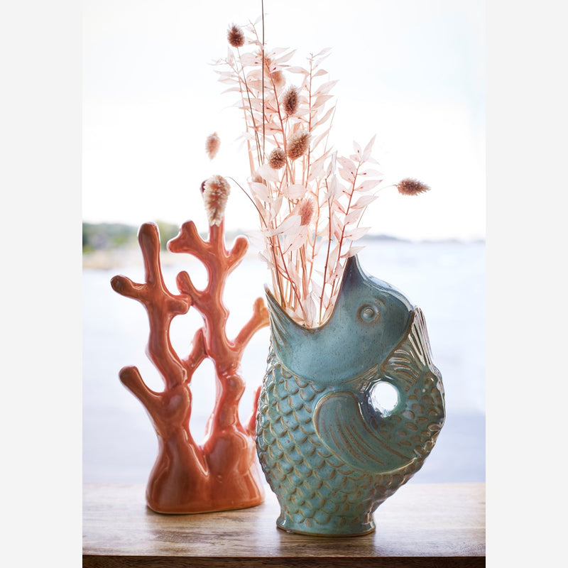 Madam Stoltz -Stoneware Fish Vase