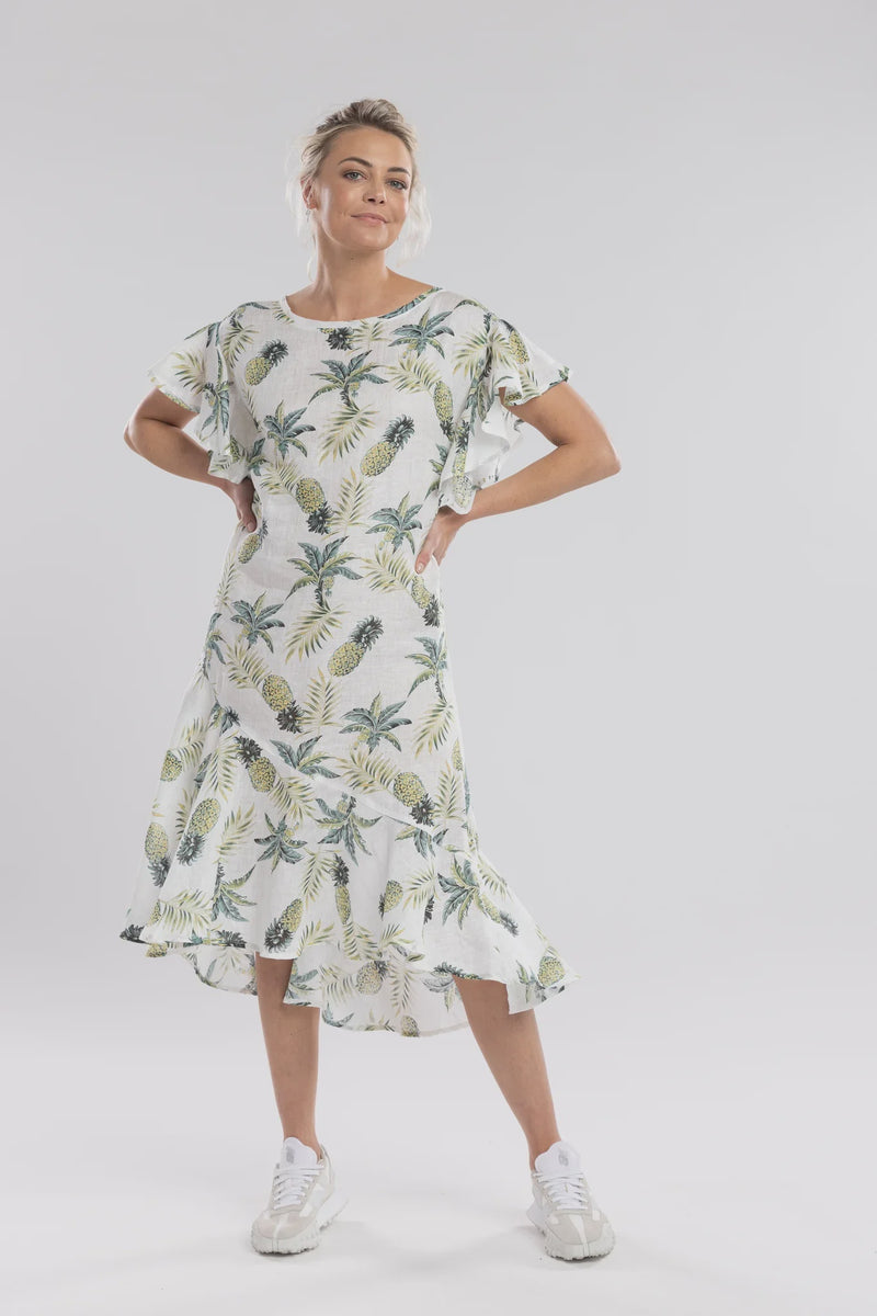 NES - Mayanna Dress-  Pineapple Print