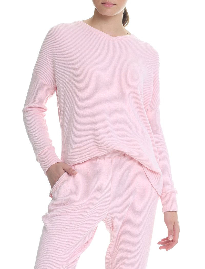 Papinelle - SoftTouchVNeck LS Top Misty Pink