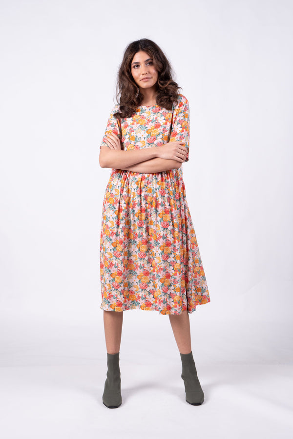Wilson Trollope - Otama Peach Floral Dress