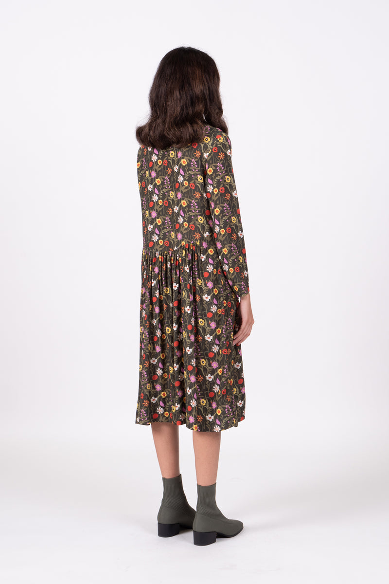 Wilson Trollope- Otama Dress  L/S Forest Floral