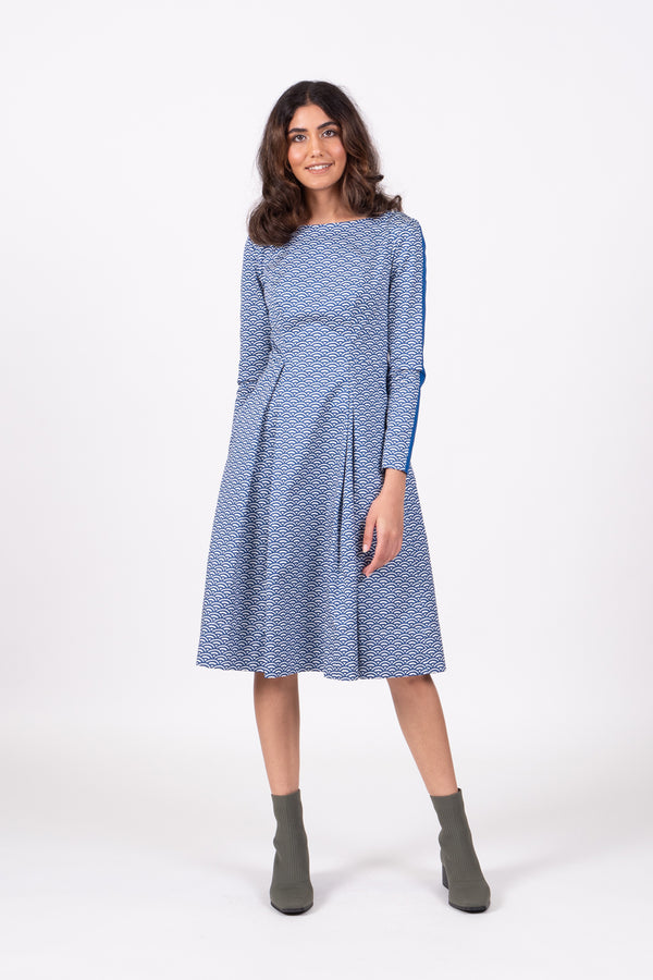 Wilson Trollope - Rosa Dress Blue Scollop