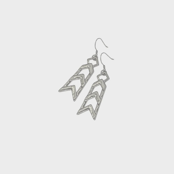 Lindi Kingi - Formation Platinum Earrings