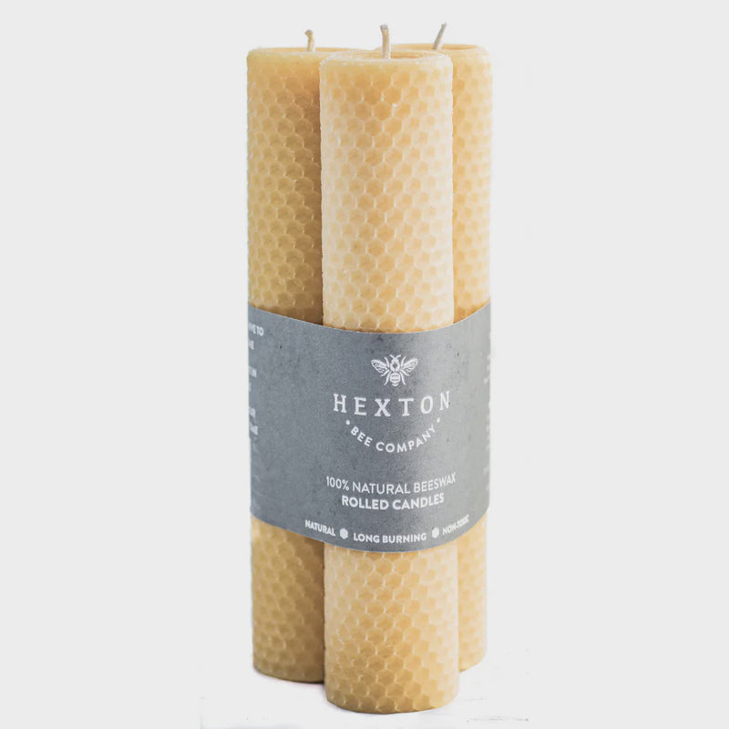 Hexton - Beeswax Pillar Candle 35 x 210