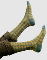 High Heel Jungle - Over the Knee Houndstooth Socks OS