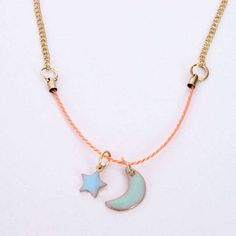 Meri Meri - Enamel Moon and Sun Necklace