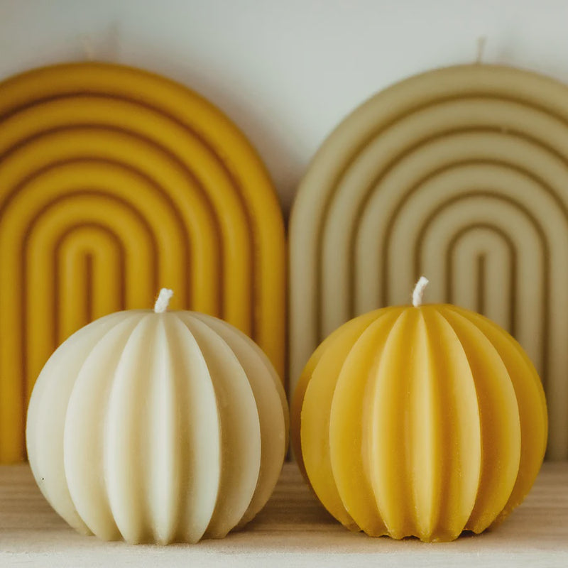 Hexton - Natural Beeswax Sphere Candle